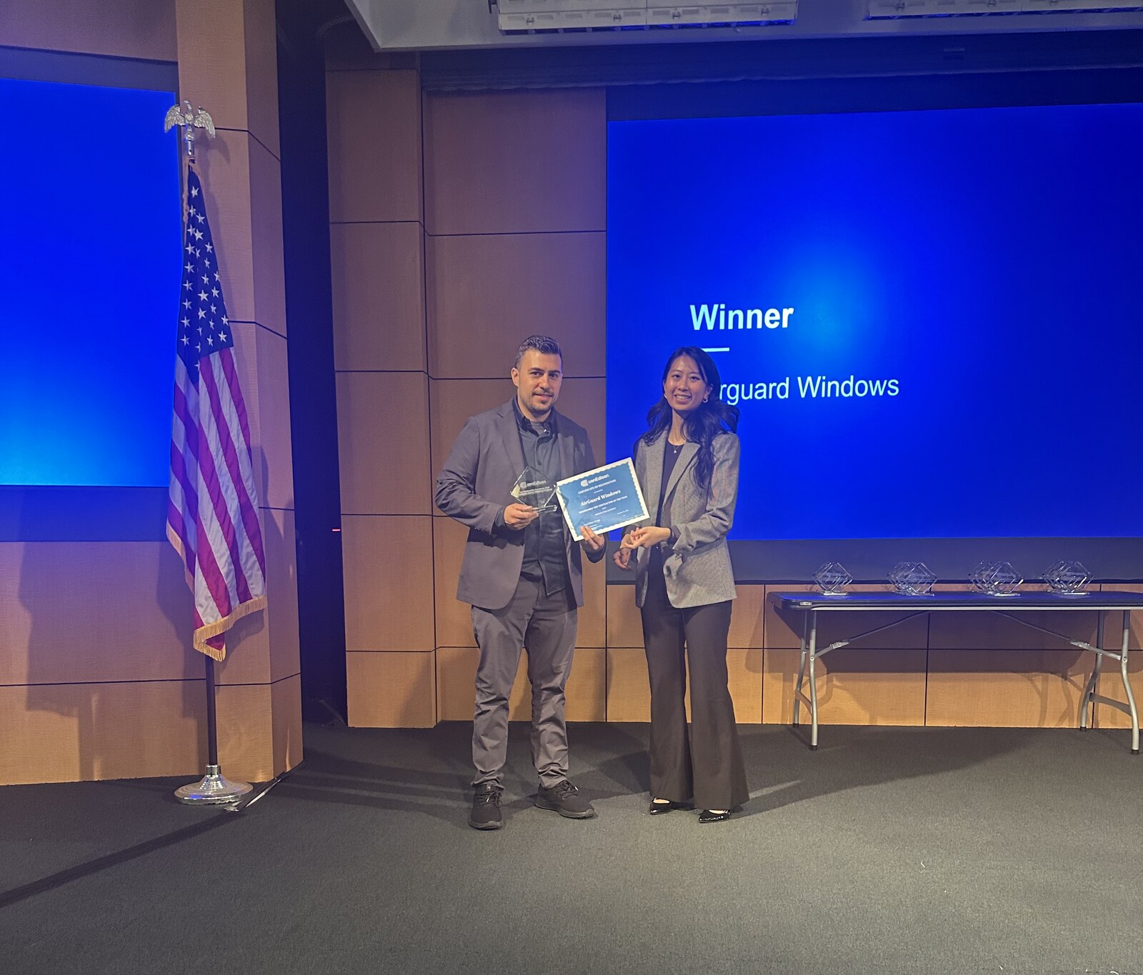 AirGuard Windows receiving Con Edison's 2025 Multifamily Top Contractor of the Year award for window replacement